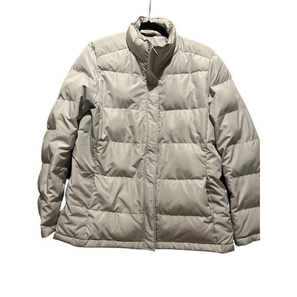 Brooks Brothers Puffer Down Coat 14 Silver Gray Cozy Warm Luxury - Picture 1 of 9